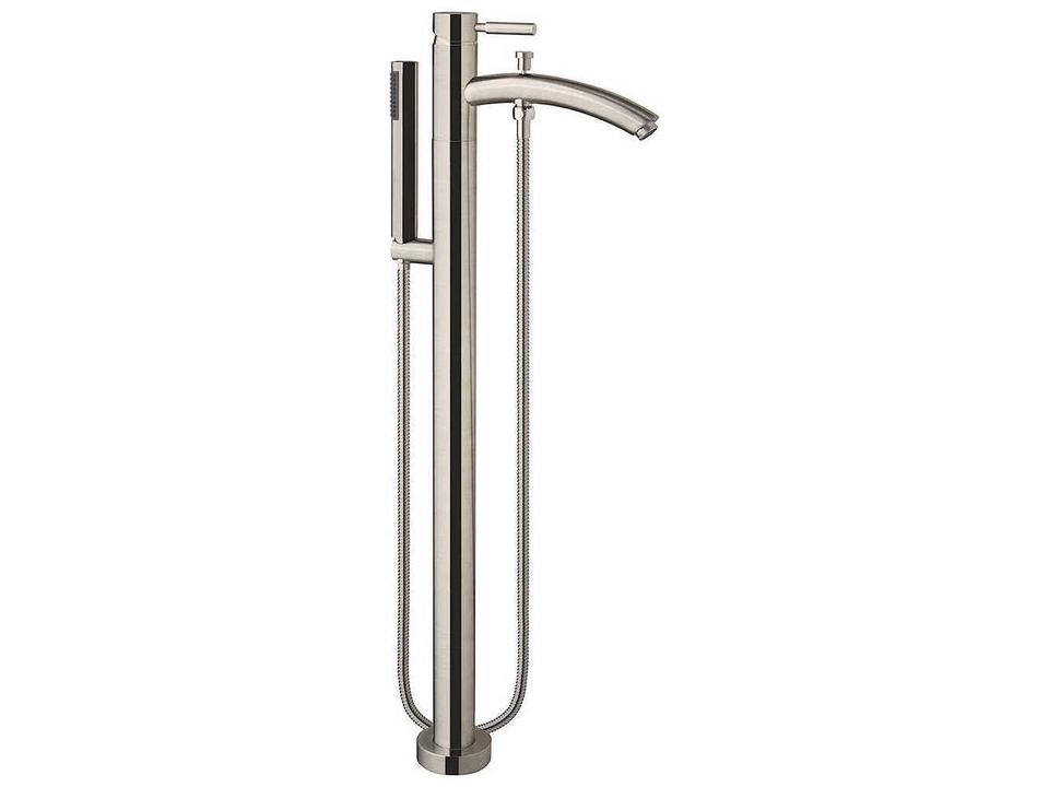 Taron Freestanding Tub Filler with Hand Shower Brushed Nickel