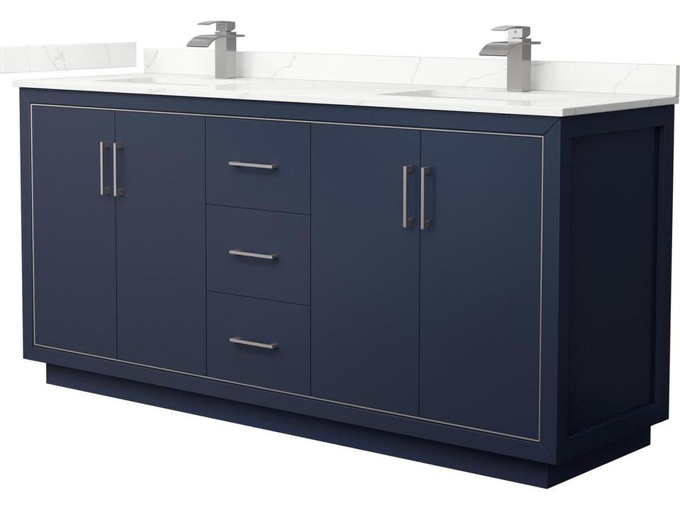 Icon 72-Inch Double Bath Vanity in Plywood and Veneer with Soft-Close Drawers