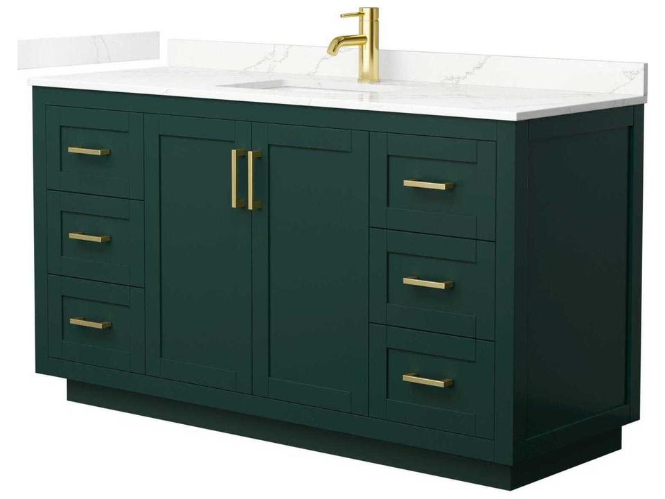 Miranda Freestanding Single Sink Bathroom Vanity in Plywood and Veneer