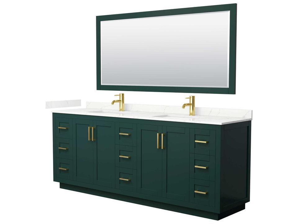 Miranda 84" Green Vanity with 70" Mirror
