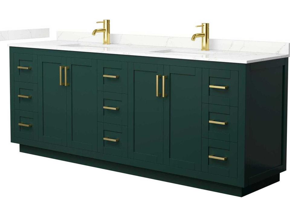 Miranda 84 Inch Double Bathroom Vanity in Plywood and Veneer