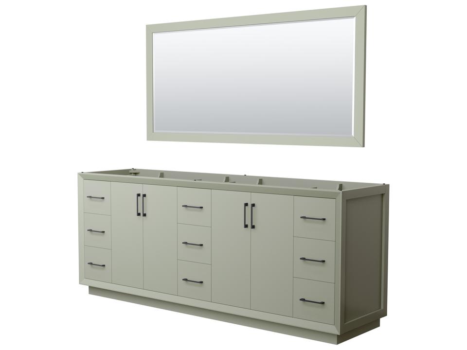 Strada 83" Light Green Vanity with 70" Mirror