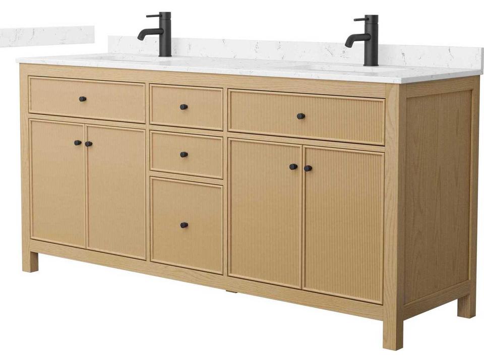 Pendry 72 Inch Double Free Standing Bathroom Vanity Cabinet in Plywood