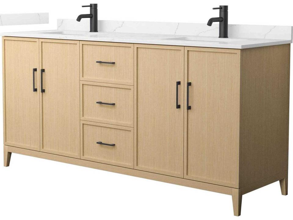 Elan 72-Inch Double Bath Vanity in Solid Wood and Plywood