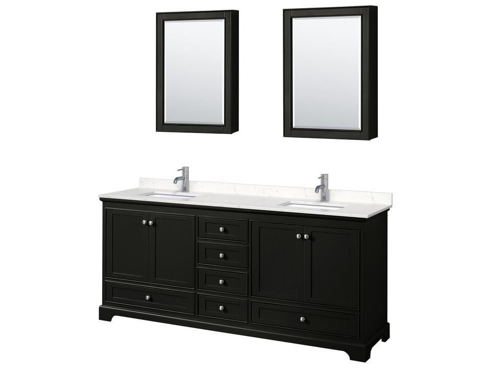 Deborah 80 Inch Double Bathroom Vanity in Plywood