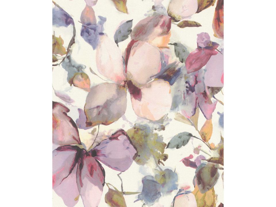 Liliana Plum Floral Wallpaper