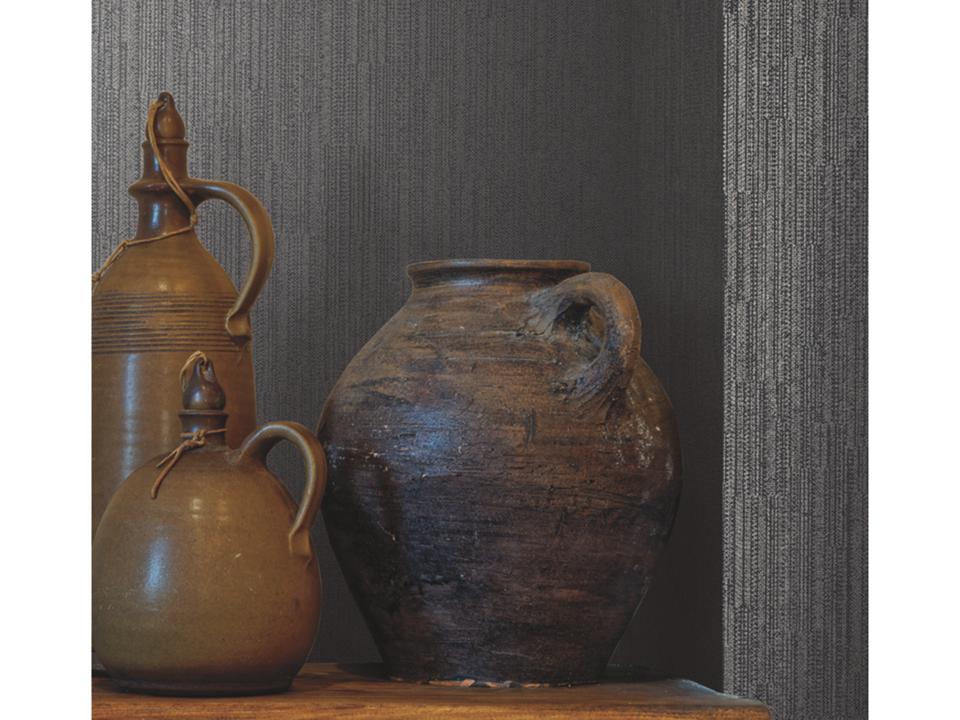 Ronald Redding Traveler Black Weekender Weave Wallpaper