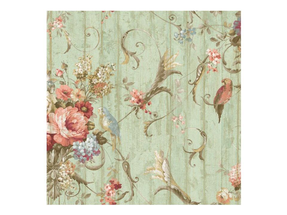 Best Sellers Blue Parrots with Floral Bouquets Wallpaper
