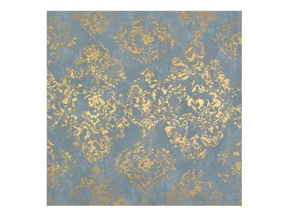 Antonina Vella Modern Metals Blue Gold Stargazer Wallpaper