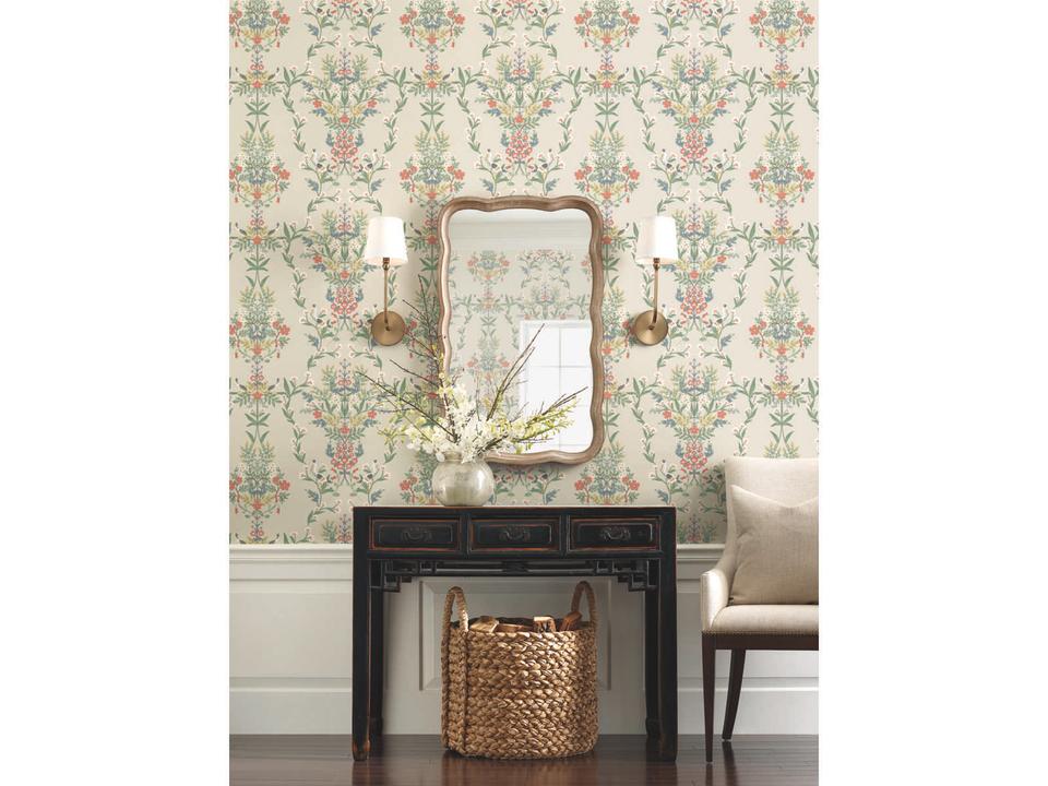 Rifle Paper Co. Second Edition Beige Red Luxembourg Wallpaper
