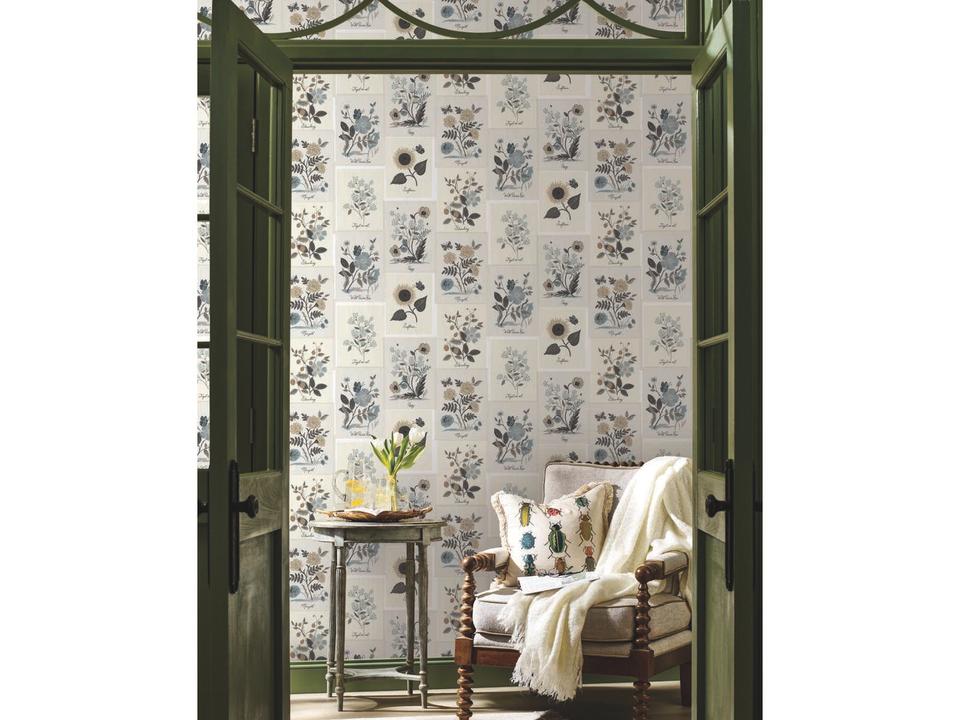 Rifle Paper Co. Second Edition Beige Black Botanical Prints Wallpaper