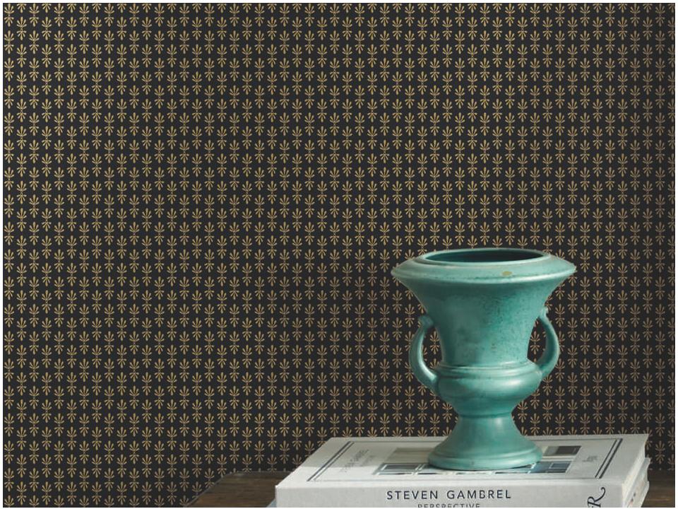 Rifle Paper Co. Second Edition Black Petal Wallpaper