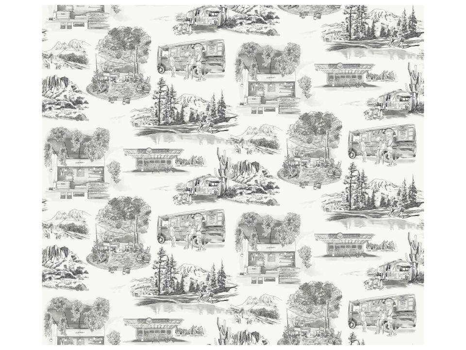 Toile Resource Library Black Wallpaper