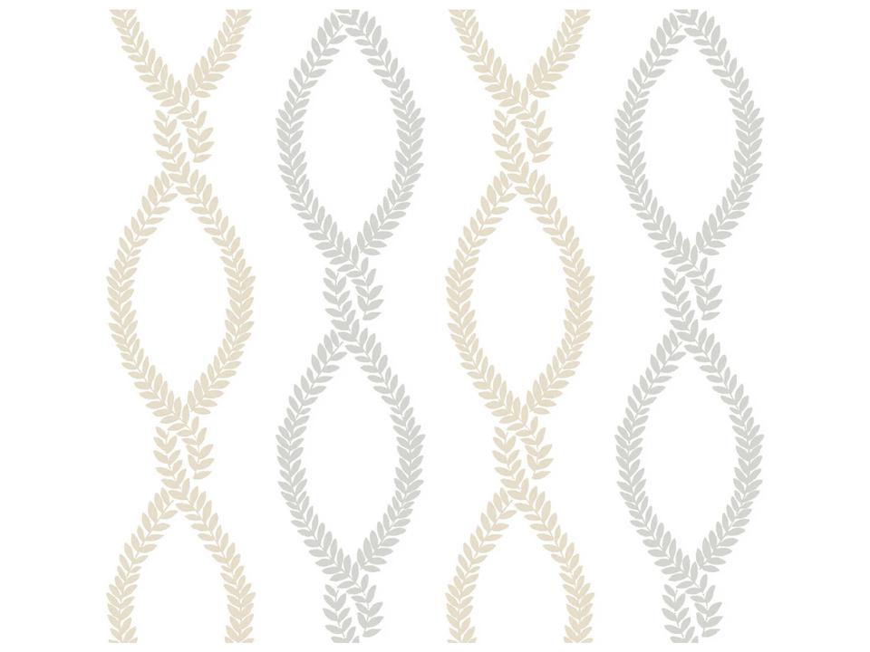 Antonina Vella Neutral Trellis Wallpaper