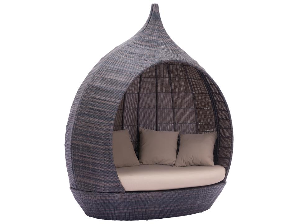 Martinique Outdoor Daybed Brown and Beige