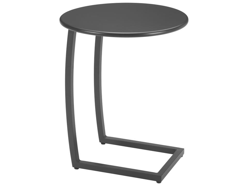 Noga Black Aluminum Round End Table