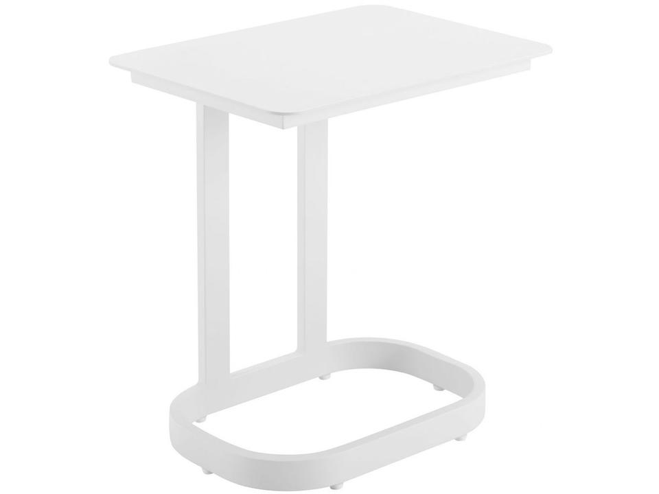 Friss White Aluminum Rectangular End Table
