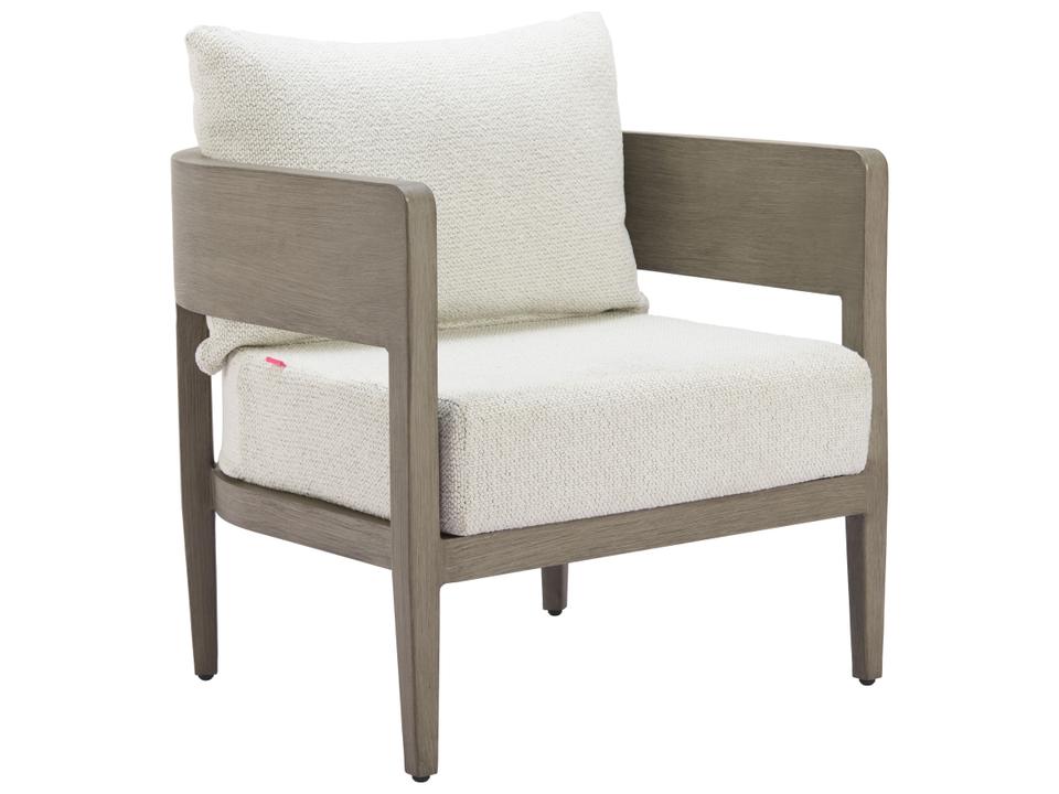 Foret Beige Faux Wood Cushion Lounge Chair