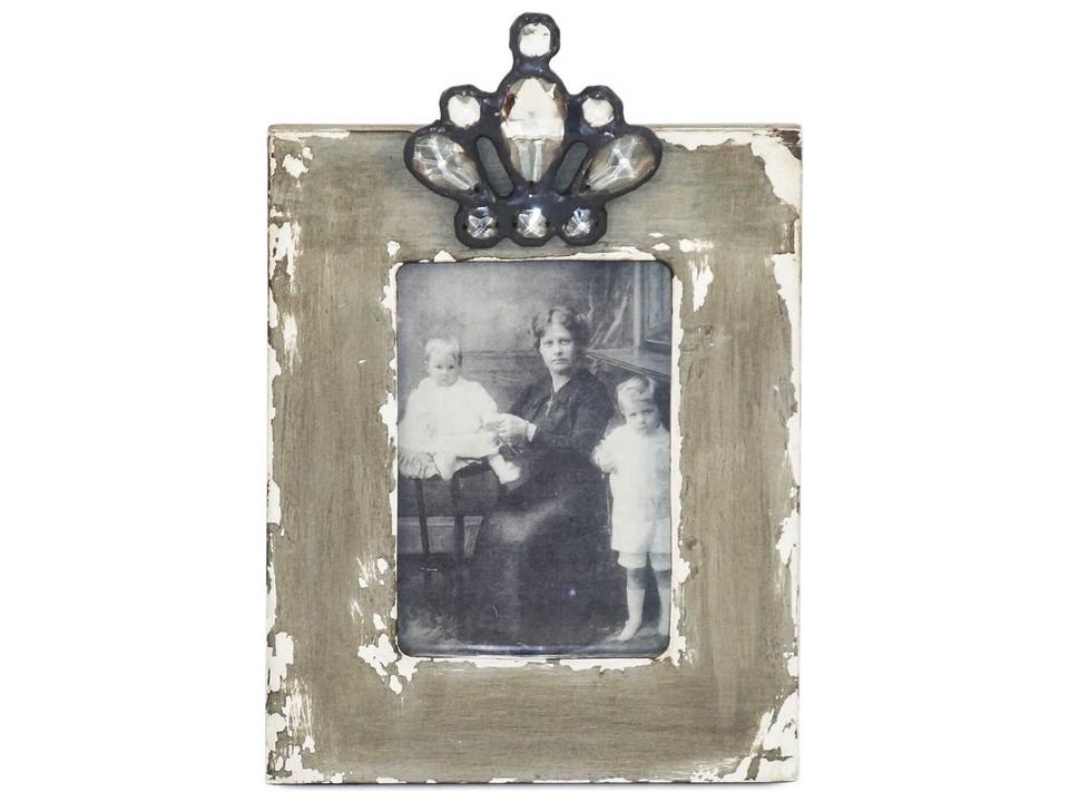 Distressed Grey Wood Picture Frame for 3x4.5 Inch Photo