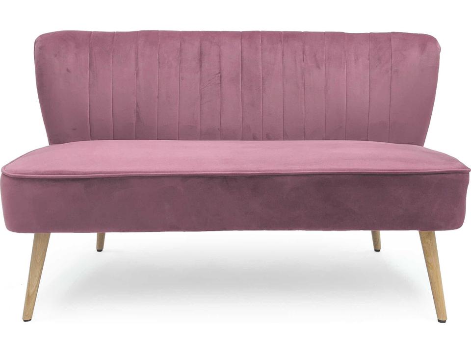 Mauve Rose Velvet Purple Upholstered Accent Bench