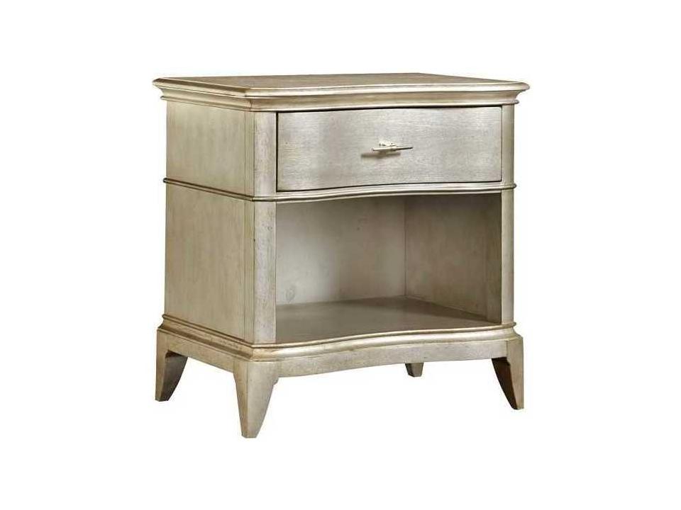 Starlite 1-Drawer Open Nightstand Peri Metallic Silver