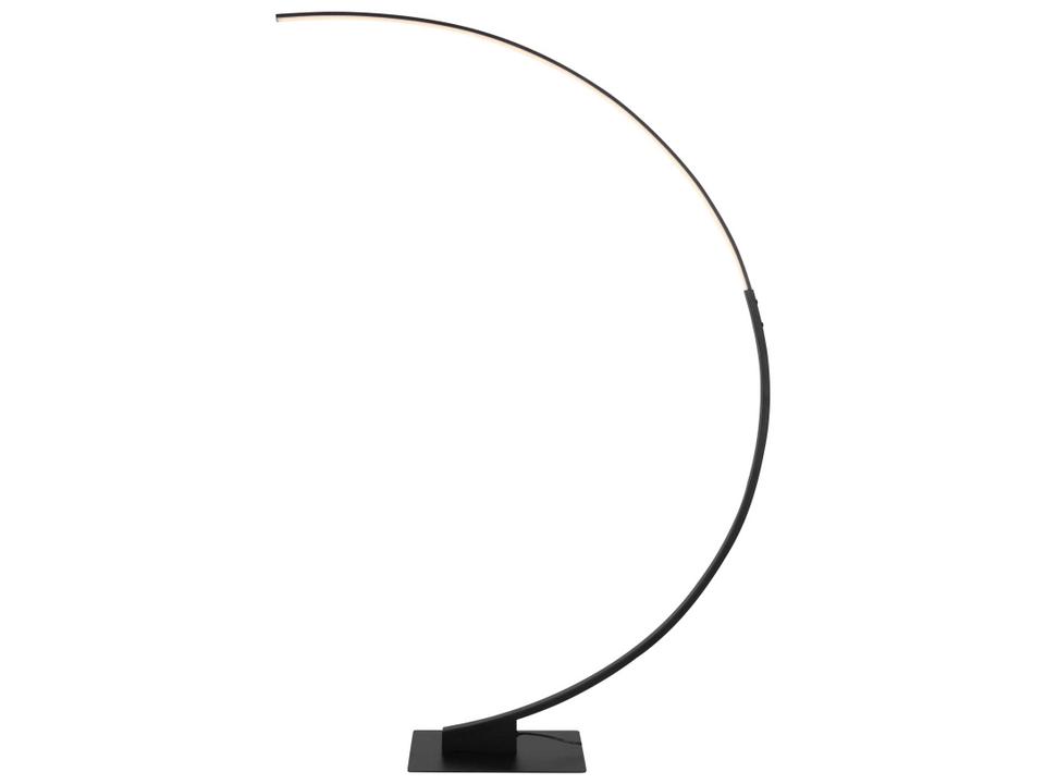Cortina Modern LED Arc Floor Lamp in Matte Black