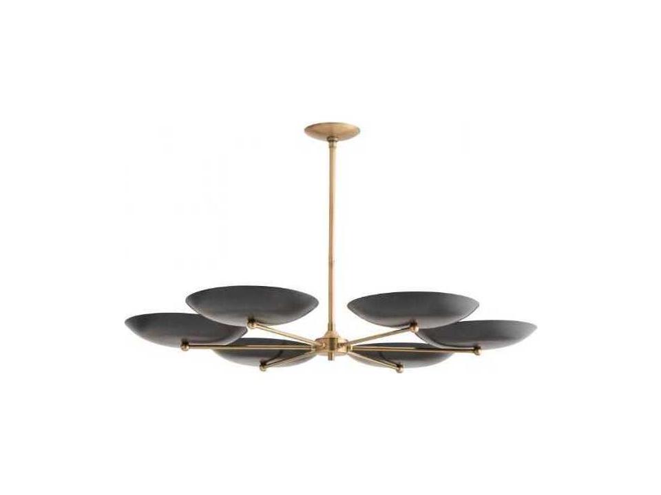 Griffith 6-Light Chandelier in Antique Brass and Bronze
