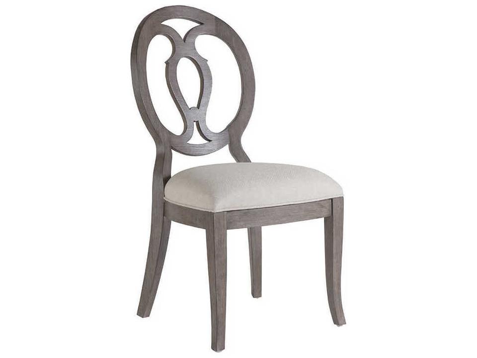 Home Axiom Upholstered Dining Side Chair in Grigio Mahogany