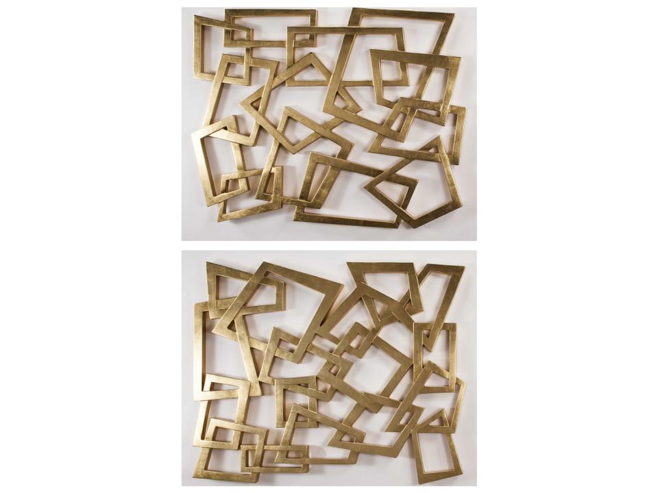 56 x 46 Gold Leaf Metal Wall Art 2 Piece Set