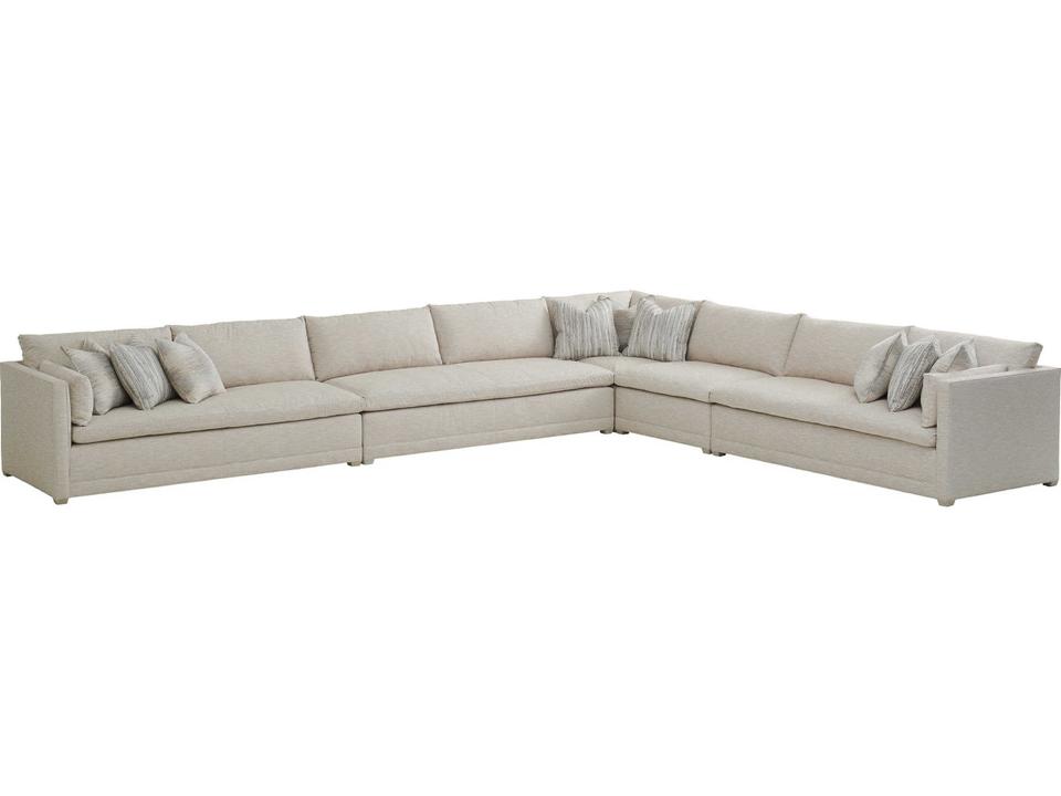 Colony Beige Upholstered Sectional Sofa
