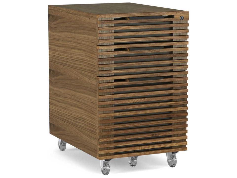 Corridor 6507 Mobile File Pedestal in Natural Walnut
