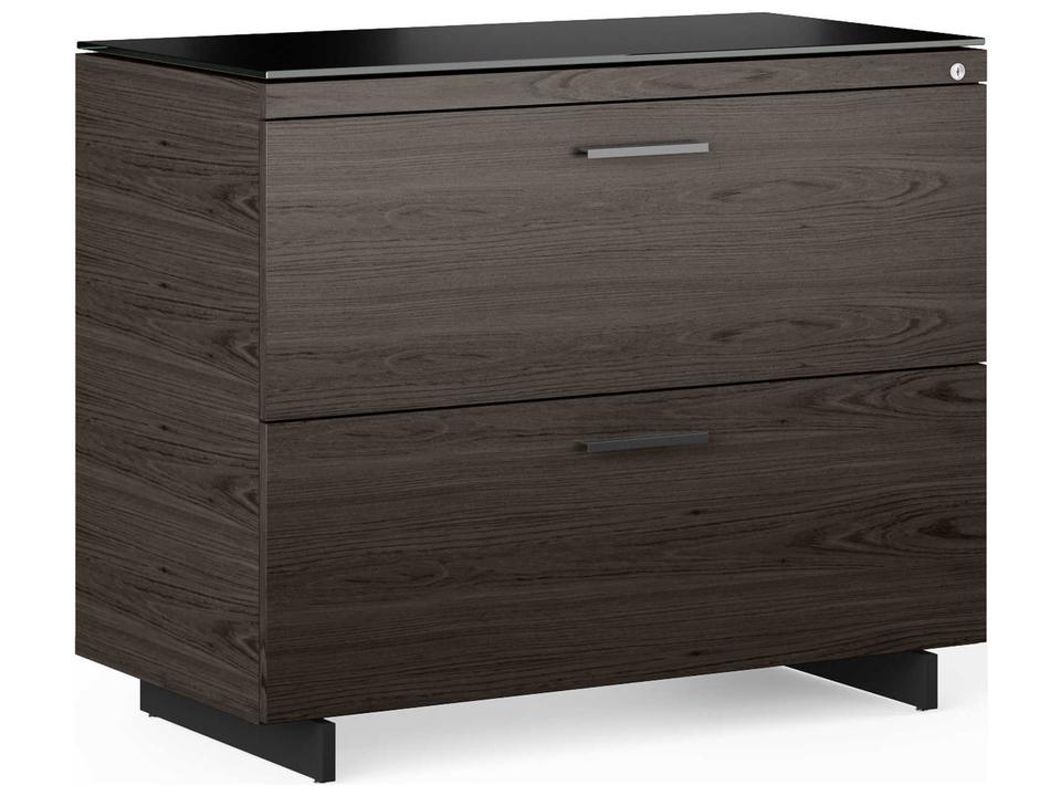 Sequel 20 Lateral Locking File Cabinet Charcoal Stained Ash Black
