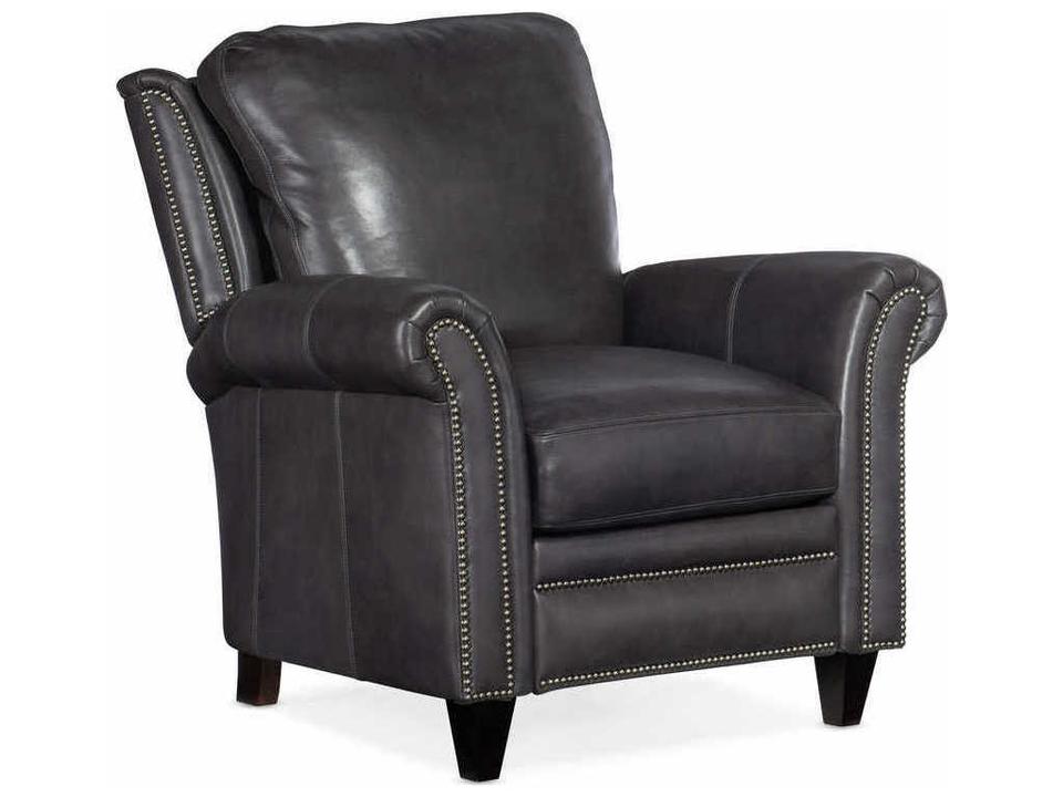 Richardson Charcoal Black Leather Recliner