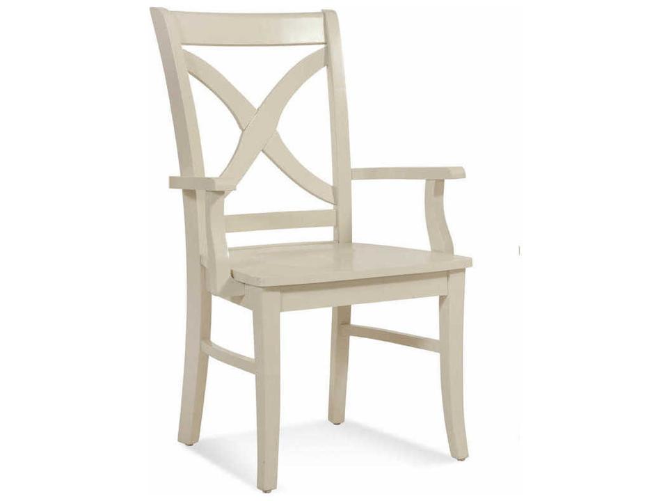 Hues Wood Seat Dining Armchair in Custom Finish