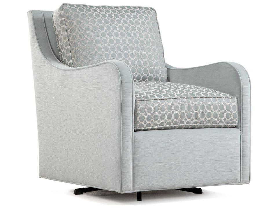 Koko Swivel Upholstered Accent Chair with Blend Down Cushions