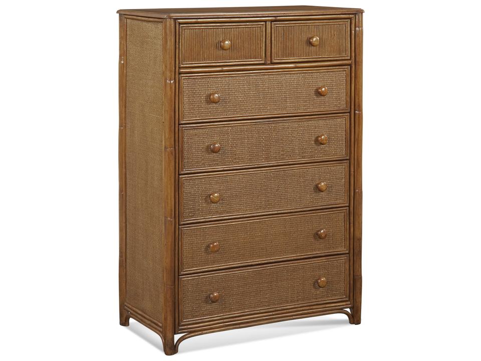 Summer Retreat 7-Drawer Rattan Dresser with Multiple Finishes