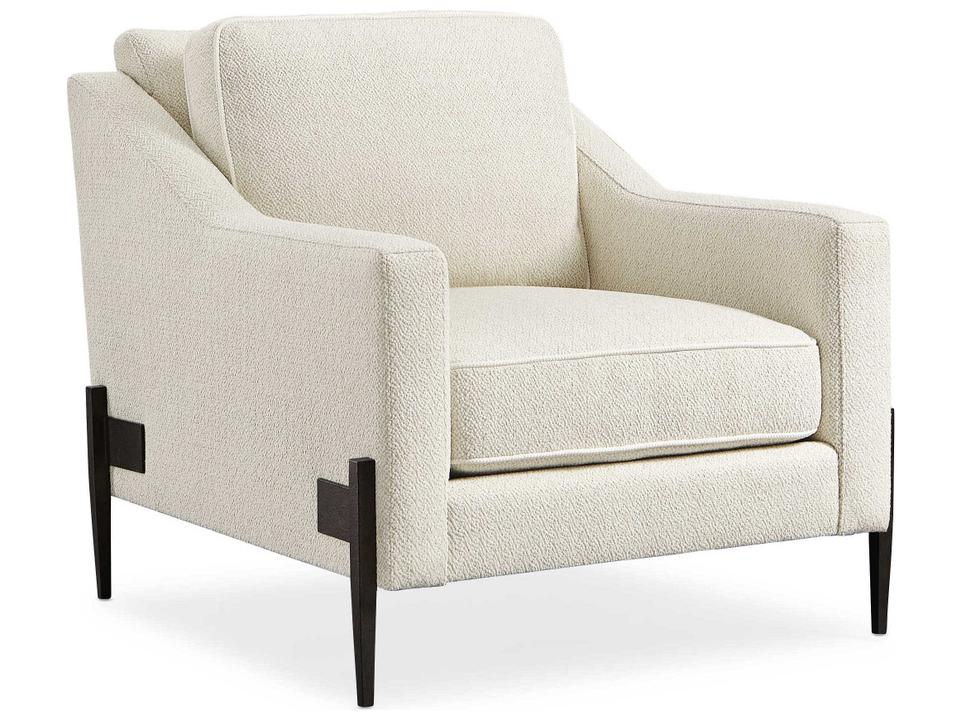 Remix Upholstered Accent Chair with Black Iron Legs