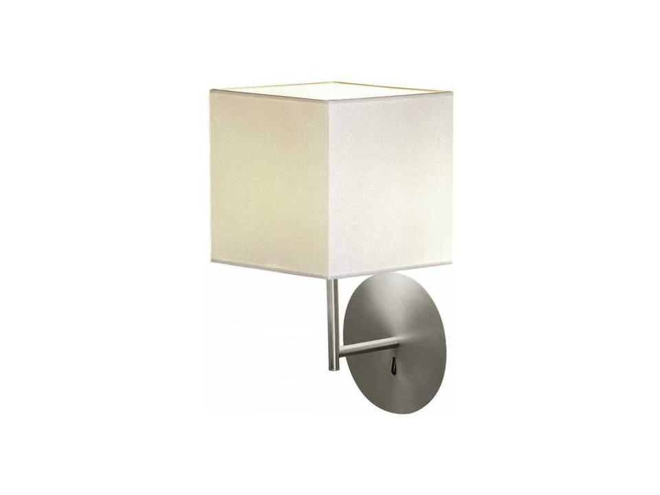 Hotel Wall Sconce with Square Cotton Shade