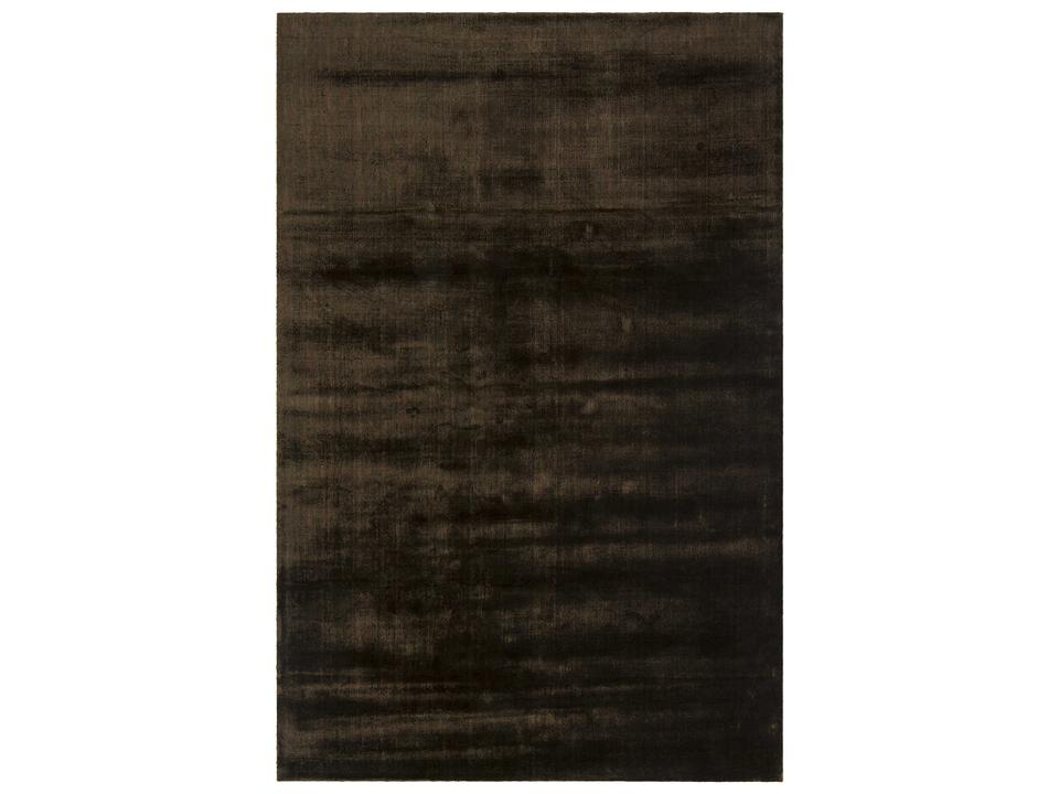 Alida Hand-Woven Contemporary Area Rug in Dark Brown Art Silk