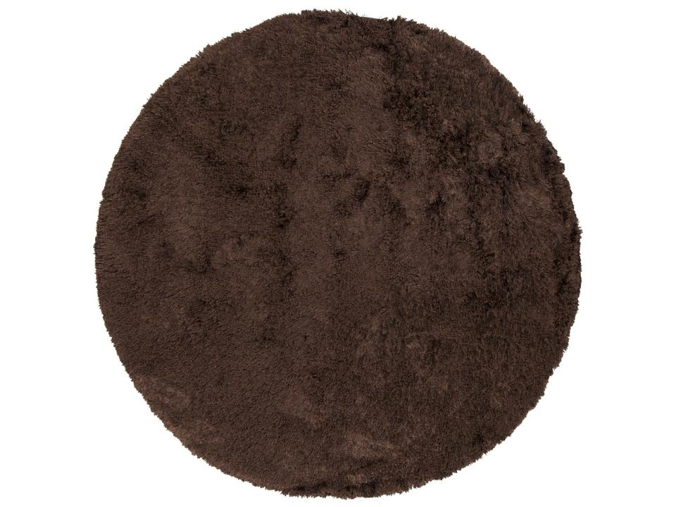 Celecot Round Shag Wool and Polyester Area Rug