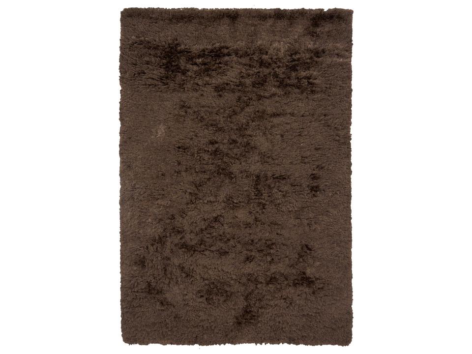 Celecot Rectangle Area Rug Wool Polyester Dark Brown