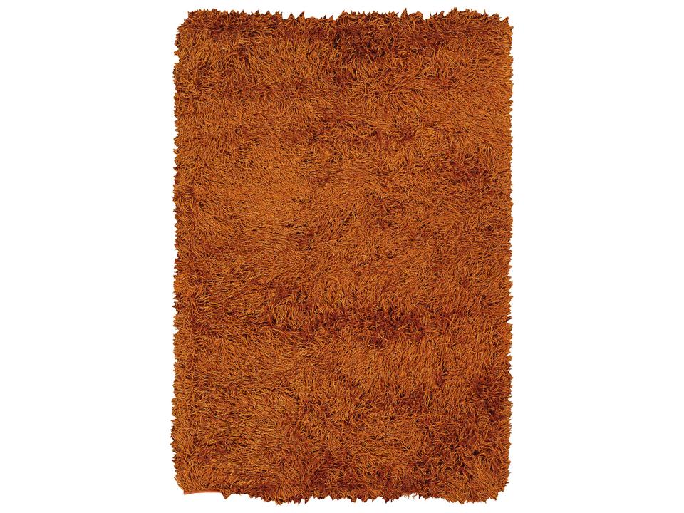 Duke Dark Orange Shag Hand-Woven Polyester Area Rug