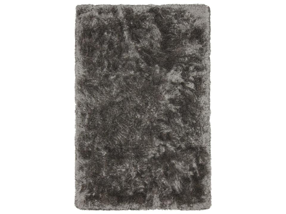 Giulia Polyester Hand Woven Shag Area Rug in Grey