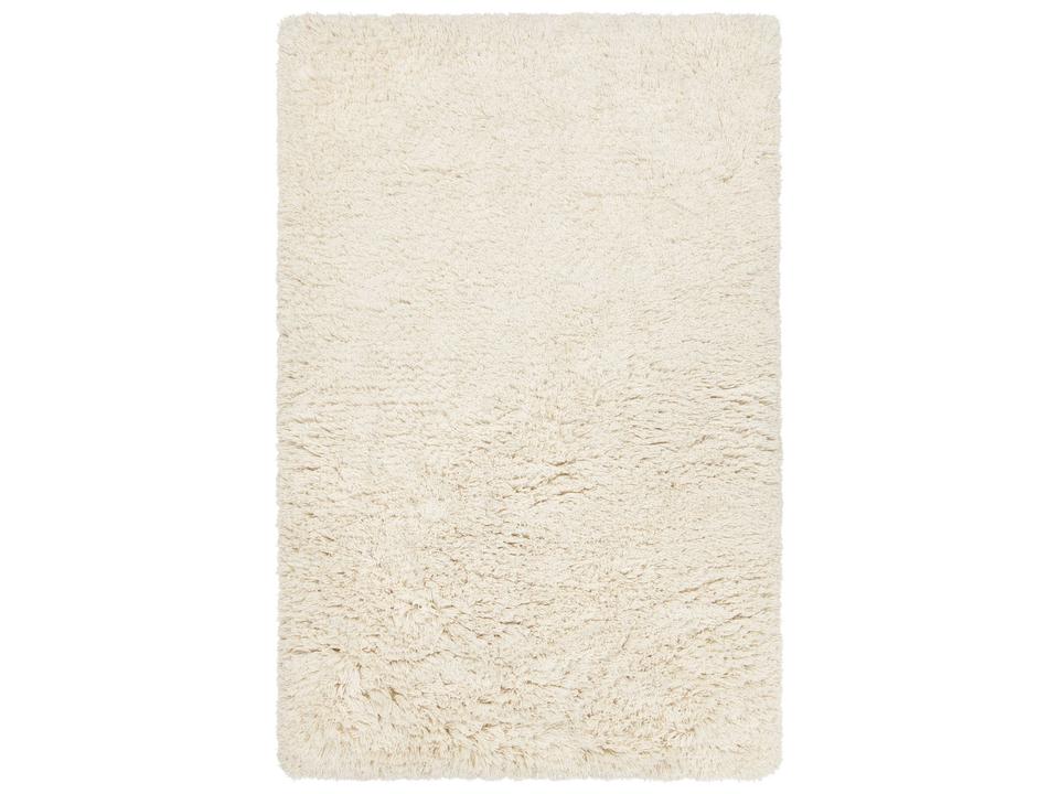 Noely Hand Woven Wool and Cotton Area Rug in Cream 5x7'6