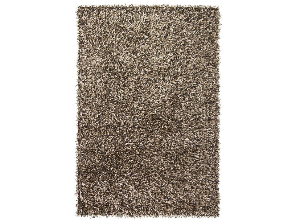 Zara Hand-Woven Shag Area Rug in Black Cream and Olive