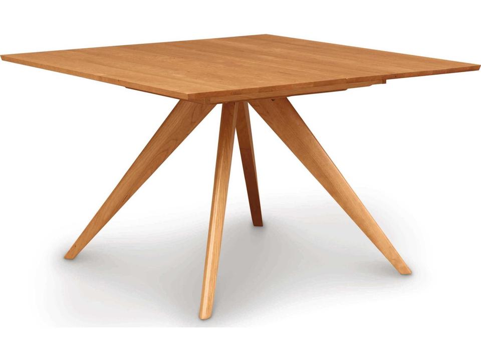 Catalina 48 Inch Square Extendable Dining Table in Solid Hardwood
