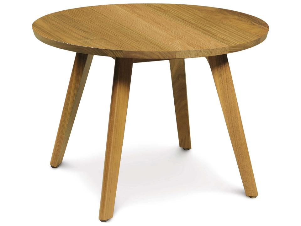 Catalina Round Side Table in Natural Walnut