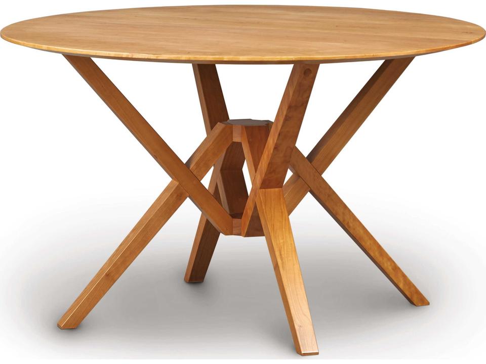 Exeter Round Dining Table in Solid Natural Walnut