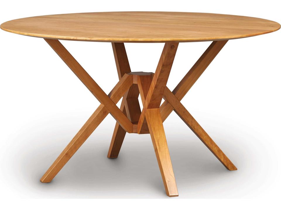 Exeter 54 Inch Round Dining Table in Solid Hardwood