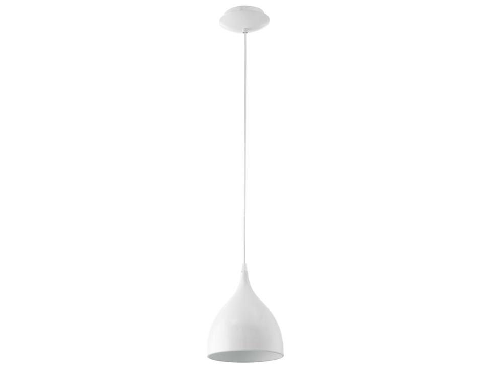Coretto 1-Light Dome Pendant Light in Glossy White